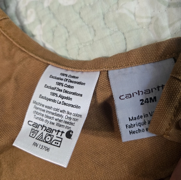 Carhartt Overalls Toddler Bib Overall Pants, 24 months - Picture 11 of 12